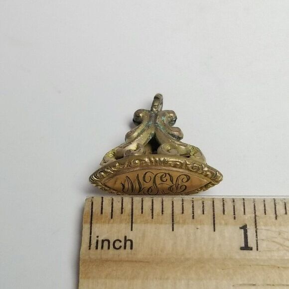 Vintage Monogram Watch Fob Seal Pendant Charm, R.L.W Initial Letters, Victorian - Picture 6 of 7